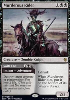 1x Murderous Rider // Swift End - Foil - Promo Pack MTG Promo Pack Cards NM Magi