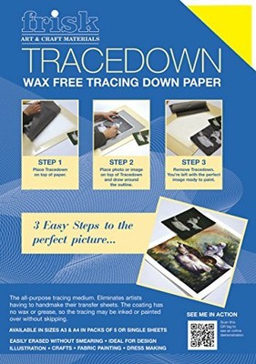 Frisk Tracedown A4, Pack of 5, Yellow