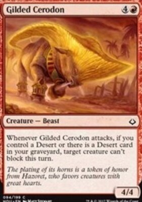 Gilded Cerodon Light Play, English Magic the Gathering MTG Hour of Devastation