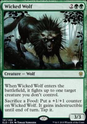 1 x Wicked Wolf - Promo Pack - Throne of Eldraine - NM-Mint - MTG