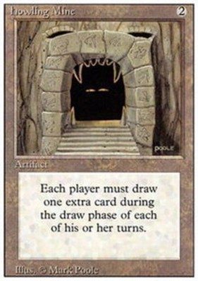 1x Howling Mine Moderate Play, English 3rd Edition Revised MTG Magic