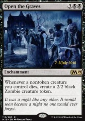 MTG Open the Graves - Foil - Prerelease Promo, Prerelease & Release Promos, Ligh