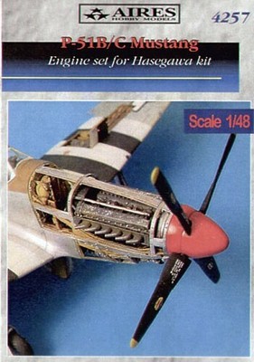 Aires Hobby 4257 1:48 P51B/C Engine Set For TAM