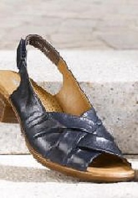 SCHUHE SANDALETTE LEDER INNEN&AUSSEN MARKENSCHUH VON ARA BLAU GR.42 (GR.8) NEU 