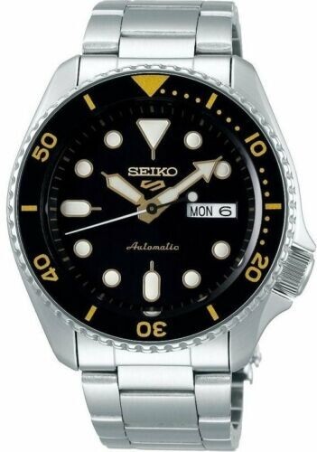 Pre-owned Seiko 5 Gents Automatic Divers Style Sports Watch Srpd57k1 Black Dial