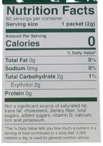 Whole Earth Stevia Leaf & Monk Fruit Natural Sweetener Blend  - Non-GMO - 0 Cal