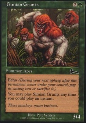 [1x] Simian Grunts - Foil Near Mint, English Urza's Legacy MTG Magic