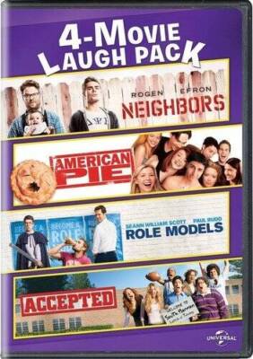 Neighbors / American Pie / Role Models / Accepted 4-Movie Laugh Pack - VERY GOOD