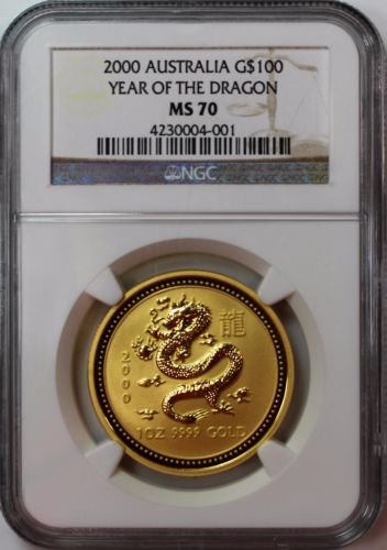 Australian Lunar 1 oz Precious Metal Content per Unit 0.9999 Gold Bullion Coins