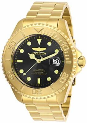 Мужские часы Invicta 28952 Pro Diver с автоматическим циферблатом из древесного угля с 3 стрелками