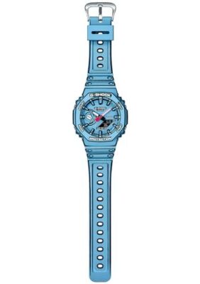 Pre-owned Casio G-shock Manga Theme Ga-2100mng-2ajr Men's Watch Octagon Blue Japan
