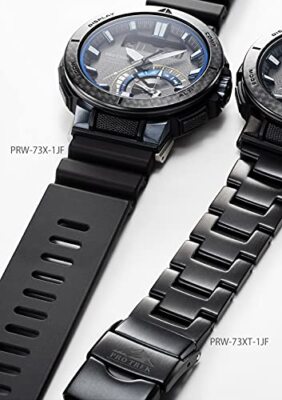 Pre-owned Casio Pro Trek Prw-73x-1jf Angler Line Solar Atomic Analog Digital Mens Watch
