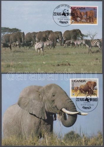 World Wildlife Fund (WWF) Cubierta Sellos de Uganda (1962-presente)