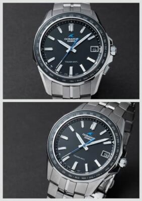 Pre-owned Casio Oceanus Manta Ocw-s400-1ajf Japan Titanium Bluetooth Radio Solar Men Watch