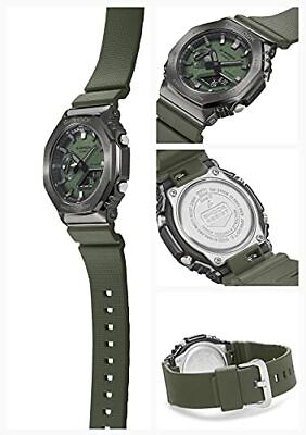 Pre-owned Casio G-shock Quartz Gm-2100b-3ajf Men's Watch Metal Covered Led Light Green
