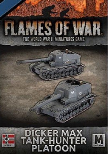 Dicker Max Tank-Huner Взвод Немецкий Восточный фронт Середина войны Flames of War