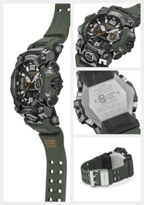 Pre-owned Casio G-shock Gwg-b1000-3ajf Land Mudmaster Solar Radio Men Watch Green Resin