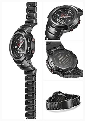 Pre-owned Casio G-shock Awm-500-1ajf Solar Radio Men's Watch Stainless Steel Black