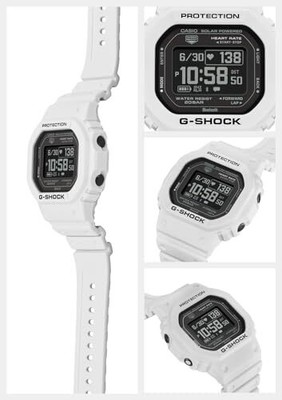 Pre-owned G-shock Casio Watch  Domestic G-squad Heart Rate Monitor With Bluetooth Dw-h 931 In White