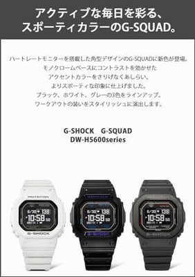Pre-owned G-shock Casio Watch  Domestic G-squad Heart Rate Monitor With Bluetooth Dw-h 931 In White