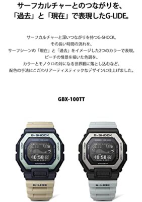 Pre-owned Casio G-shock Gbx-100tt-2jf G-lide Men's Watch Sand Beige