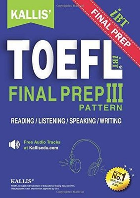 KALLIS TOEFL iBT PATTERN III: College Test Prep  Study Guide Book - ACCEPTABLE