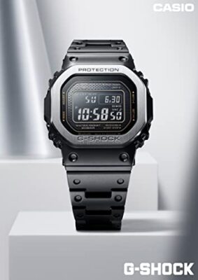 Pre-owned Casio Watch G-shock Bluetooth Radio Solar Gmw-b5000mb-1jf Men's Black