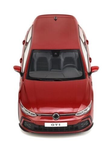 1/18 Volkswagen VW Golf VIII GTI Red Metallic Model Car by