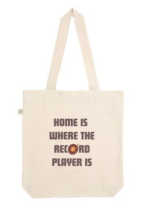 HOME IS WHERE THE TURNTABLE IS - TOTE BAG NEW
