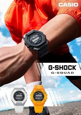 Pre-owned Casio G-shock G-squad Men's Watch Gbd-300-1jf Black Step Tracker Bluetooth