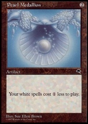 1x Moderate Play, English Regular Pearl Medallion Tempest 