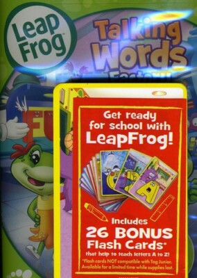 Leap Frog Talking Words Factory DVD with Flash Cards , Learning Game s