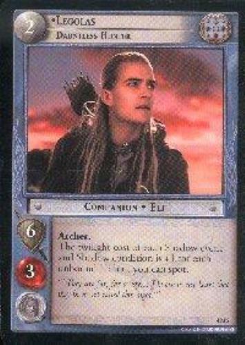 LOTR Large Legolas Dauntless Hunter Promo Card