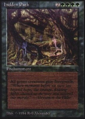 MTG magic cards 1x Hidden Path The Dark Moderate Play, English