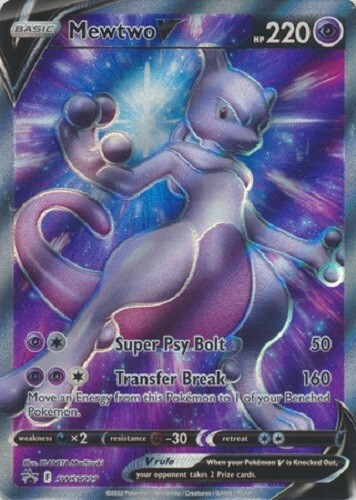 Pokemon - Mewtwo V SWSH229 Full Art Promo NM - Plus Free