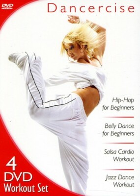 Dancercise (DVD, 4-Disc Workout Set) NEW & SEALED Hip Hop Belly Dance Salsa Jazz