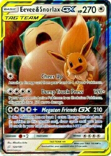 ポケモンカードゲーム Eevee & Snorlax GX TAG TEAM 2018 Pokemon Card Eevee & Snorlax GX Tag Team 297/SM-P 297 SM-P C