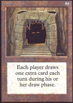1x Howling Mine Heavy Play, English 2nd Edition Unlimited MTG Magic