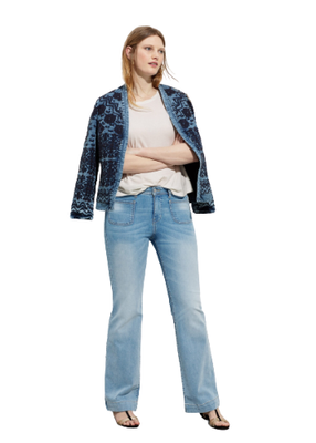 Mango Violeta Selena Flare Jeans Blue Size UK 20 DH100 PP 03