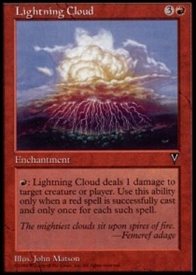 Lightning Cloud ~ Lightly Played Visions MTG Magic UltimateMTG Red Card