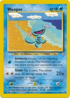 Pokemon Card - Neo Genesis 82/111 - WOOPER (common) - NM