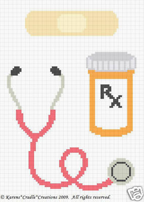 Crochet Patterns- MEDICAL/DOCTOR SYMBOLS Afghan Pattern