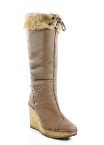 Women's Solid Wedge Boots