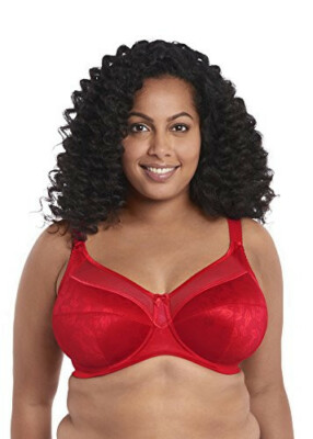 GODDESS Women's Plus-Size Petra Full Cup Banded Underwire Bra Bra, red, 38DD
