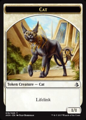 4x Cat Token (016/025) MTG Amonkhet NM Magic Regular