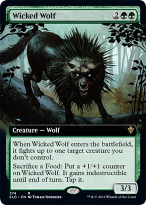 Wicked Wolf - Foil - Extended Art Throne of Eldraine MTG Magic - Kid Icarus -