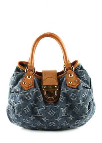 Louis Vuitton Light Blue Monogram Denim Daily GM Hobo Bag 27lk53s