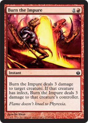 4x -Burn the Impure-[Mirrodin Besieged]-Lightly Played, English-Regular-MTG