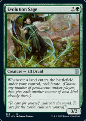 Hero Deal, English - 1 x MTG Evolution Sage Commander: Zendikar Rising