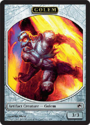 Golem Token Scars of Mirrodin Light Play MTG Magic DNA GAMES